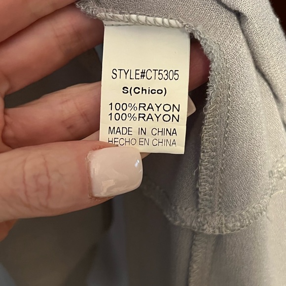 Papermoon Spaghetti Strap Tank Top - Color Gray/Blue Size - Small - Picture 3 of 5